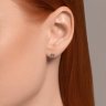 Серьги пусеты золотые пробы 585 с топазом (Арт.728730)