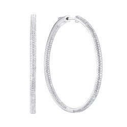 Серьги из серебра с фианитом (Арт.sl-e02083-x-w-x-x-w)