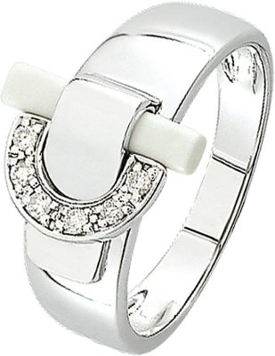 Кольцо из белого золота с агатом и бриллиантом (Арт.td022gdb3)