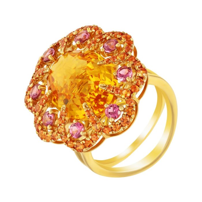 Кольцо из золота с сапфиром и турмалином (Арт.er-324081_ygsatuct_ko_os_ct_tur_yg)