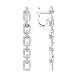 Серьги из белого золота с бриллиантами (Арт.1022183-3)