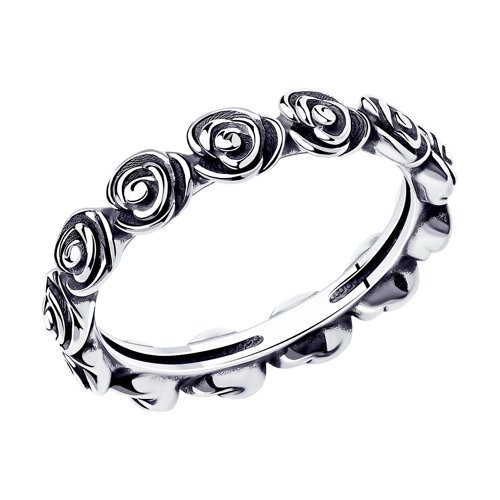 Кольцо из чернёного серебра (Арт.95010080)