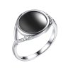 Кольцо из серебра с керамикой и фианитом (Арт.tc-r01377-b-w-x-x-w)
