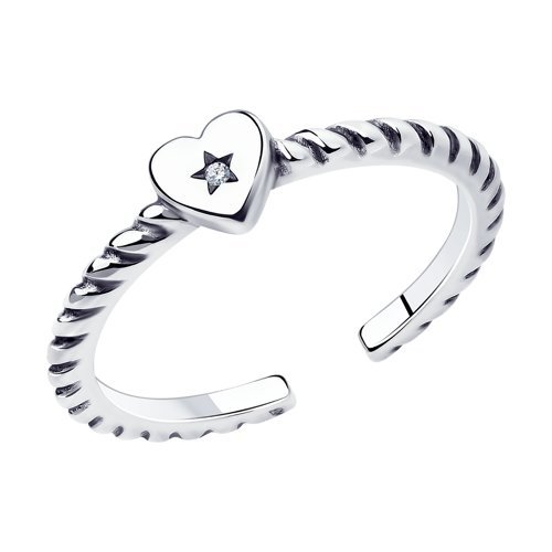 Кольцо из серебра с фианитом (Арт.95010186)