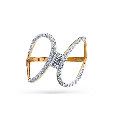 Кольцо с фианитами «Infinity Shine» золото 585 Carlin (арт.001-0682-0001-011)