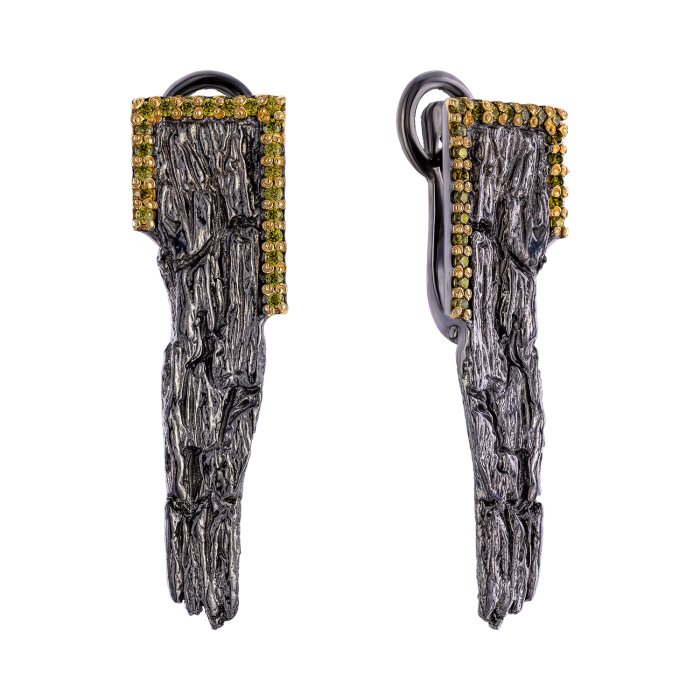 Серебряные серьги BEAVERS с цирконом 2338cr_ox