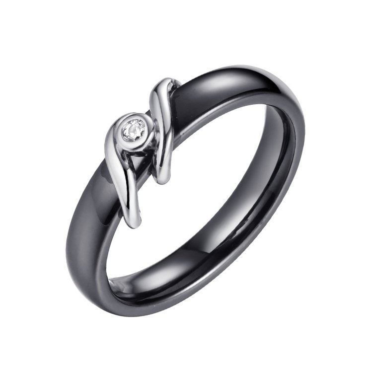Кольцо из серебра с керамикой и фианитом (Арт.tc-r01632-b-w-w-x-x) Кольцо из серебра с керамикой и фианитом (Арт.tc-r01632-b-w-w-x-x)