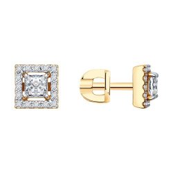 Серьги из золота с бриллиантами (Арт.1022235)