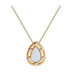 Колье из серебра с фианитами и эмалью (Арт.93-170-01592-1)