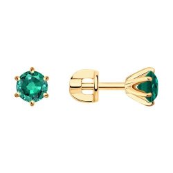Серьги из золота с изумрудами (Арт.3020551)