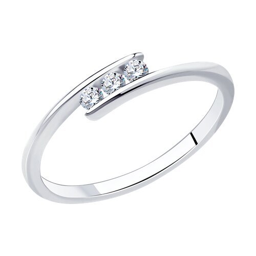 Кольцо из серебра с фианитами (Арт.94013535)