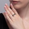 Кольцо из золота с бриллиантами и изумрудами «Изумрудный Вираж» Соколов (арт.3010668)