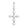 Серьга из серебра с синтетическим жемчугом (Арт.94170374)