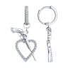 Серьги из серебра с фианитами (Арт.94026451)