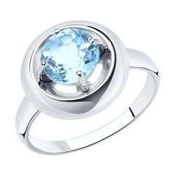 Кольцо из серебра с топазом (Арт.94-310-00782-1)