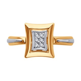 Кольцо из комбинированного золота с бриллиантами «Городские Огни» SOKOLOV (арт.51-210-02128-1)