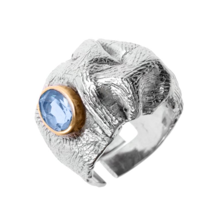 Серебряное кольцо BEAVERS с топазом 1104t