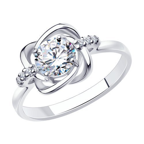 Кольцо из серебра с фианитами (Арт.94012693)
