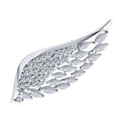 Брошь из серебра с фианитами (Арт.94040330)