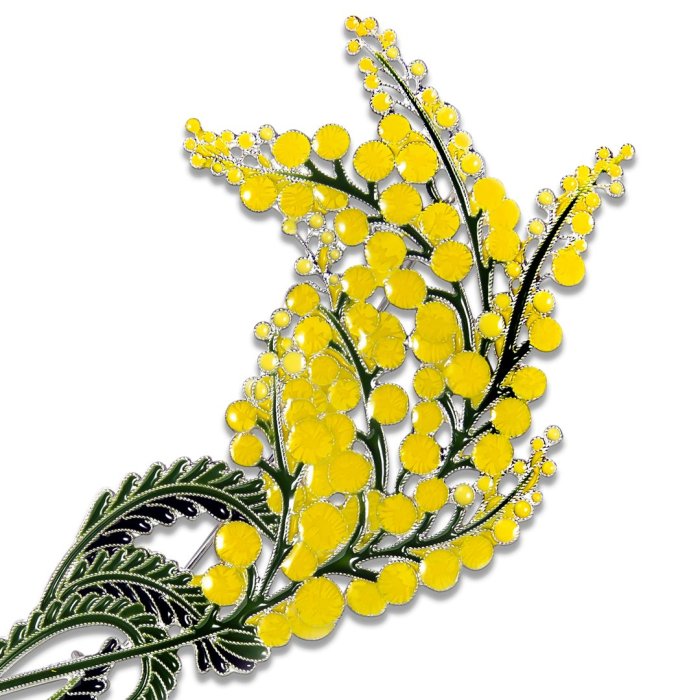 Брошь из серебра Т.Полякова "Мимоза" (Арт.41473)