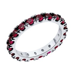 Кольцо из серебра с корундами (Арт.94013883)