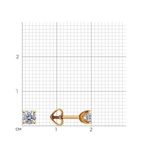 Серьги из золота с фианитами (Арт.0200104)
