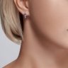 Серьги из белого золота с бриллиантами и танзанитами (Арт.6024400-3)