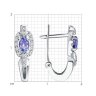 Серьги из белого золота с бриллиантами и танзанитами (Арт.6024400-3)