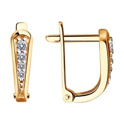 Серьги из золота с фианитами (Арт.026485)