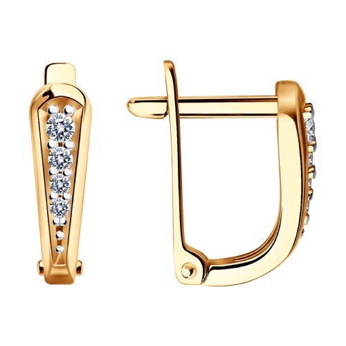 Серьги из золота с фианитами (Арт.026485)