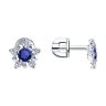 Серьги из серебра с фианитами (Арт.94024741)