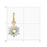 Подвеска золотая пробы 585 с кварцем (Арт.733016)