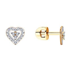 Серьги из золота с фианитами (Арт.029834)