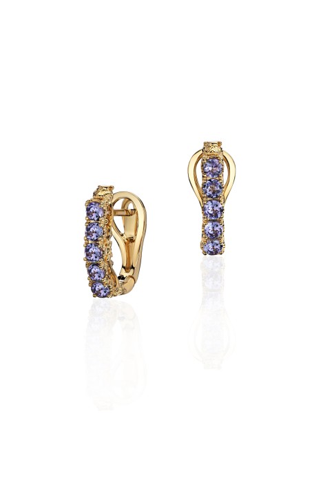 Серьги золотые с танзанитом «Garden Shine» Estet (арт.01С337284-1)