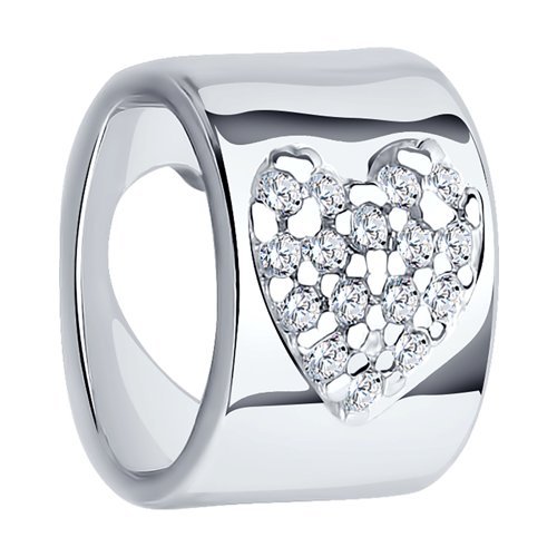 Подвеска-шарм из серебра с фианитами (Арт.94030651)