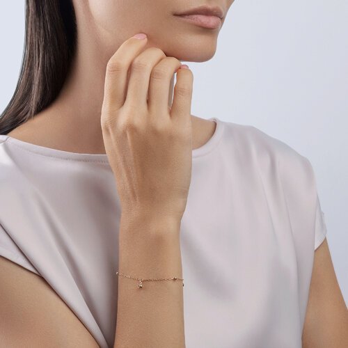 Браслет из золота с миниатюрными шармами «Золотые акценты» SOKOLOV (арт.051324)