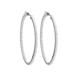 Серьги из серебра с фианитом (Арт.cz-e04450-x-w-x-x-w)