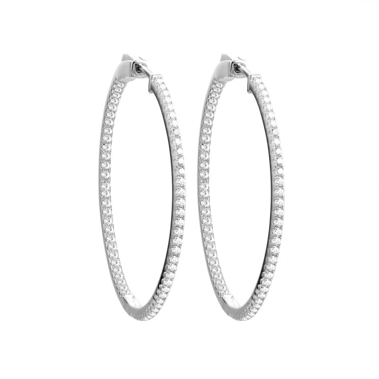 Серьги из серебра с фианитом (Арт.cz-e04450-x-w-x-x-w)