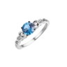 Кольцо с топазом и фианитами «Весенний бриз» Fresh Jewelry (арт.CZ-R00563-X-WB-LB-X-W)
