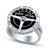 Кольцо серебряное с эмалью и куб. цирконием «Super Driver» Auto Lady & Super Driver (арт.21u002w-148_jemal_kubcirkonii)