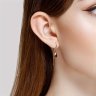 Серьги золотые пробы 585 с аметистом (Арт.727512)