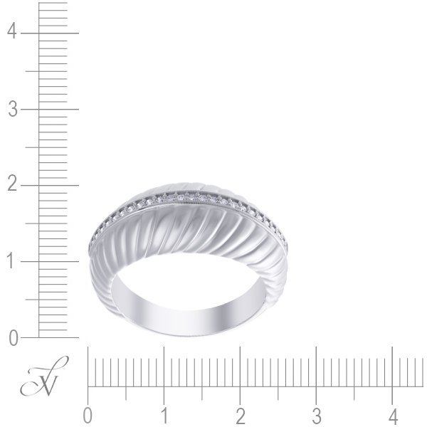 Кольцо из белого золота с бриллиантом (Арт.4953_wgdw_ko_wg)