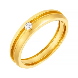 Кольцо золотое с бриллиантом «Линия Вечности» Myjewels (арт.AAR_6640_YG)