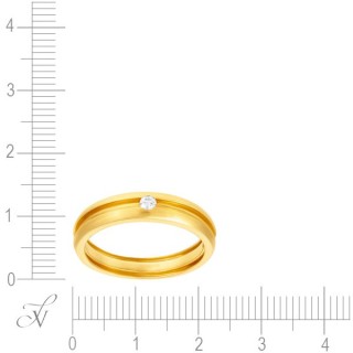 Кольцо золотое с бриллиантом «Линия Вечности» Myjewels (арт.AAR_6640_YG)