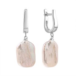 Серьги из серебра с жемчугом (Арт.pi-e450-17-x-w-pn-x-x)