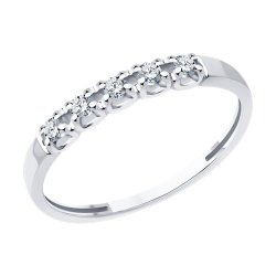 Кольцо из белого золота с бриллиантами (Арт.1012507-3)