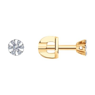 Серьги-пусеты из золота с бриллиантами (Арт.1020993)