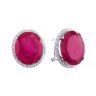 Серьги из белого золота с бриллиантом и рубином (Арт.e01597ar4ws_sr_rv_wg)