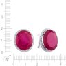 Серьги из белого золота с бриллиантом и рубином (Арт.e01597ar4ws_sr_rv_wg)
