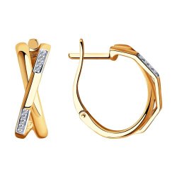 Серьги из золота с бриллиантами (Арт.1021379)